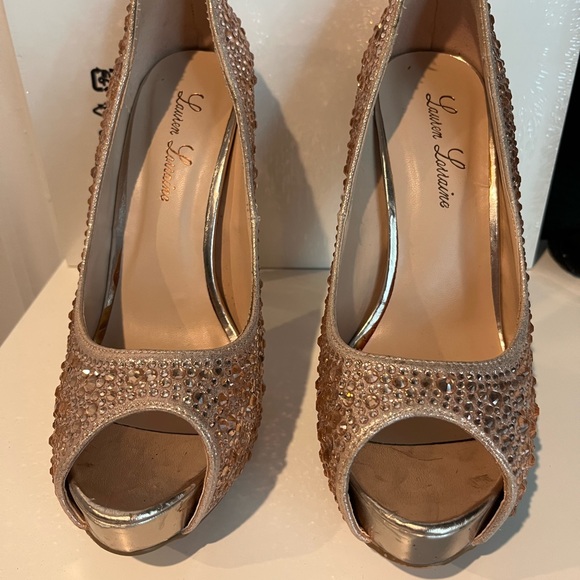 NWT Lauren Lorraine Candy Peep Toe Heels - Picture 8 of 10